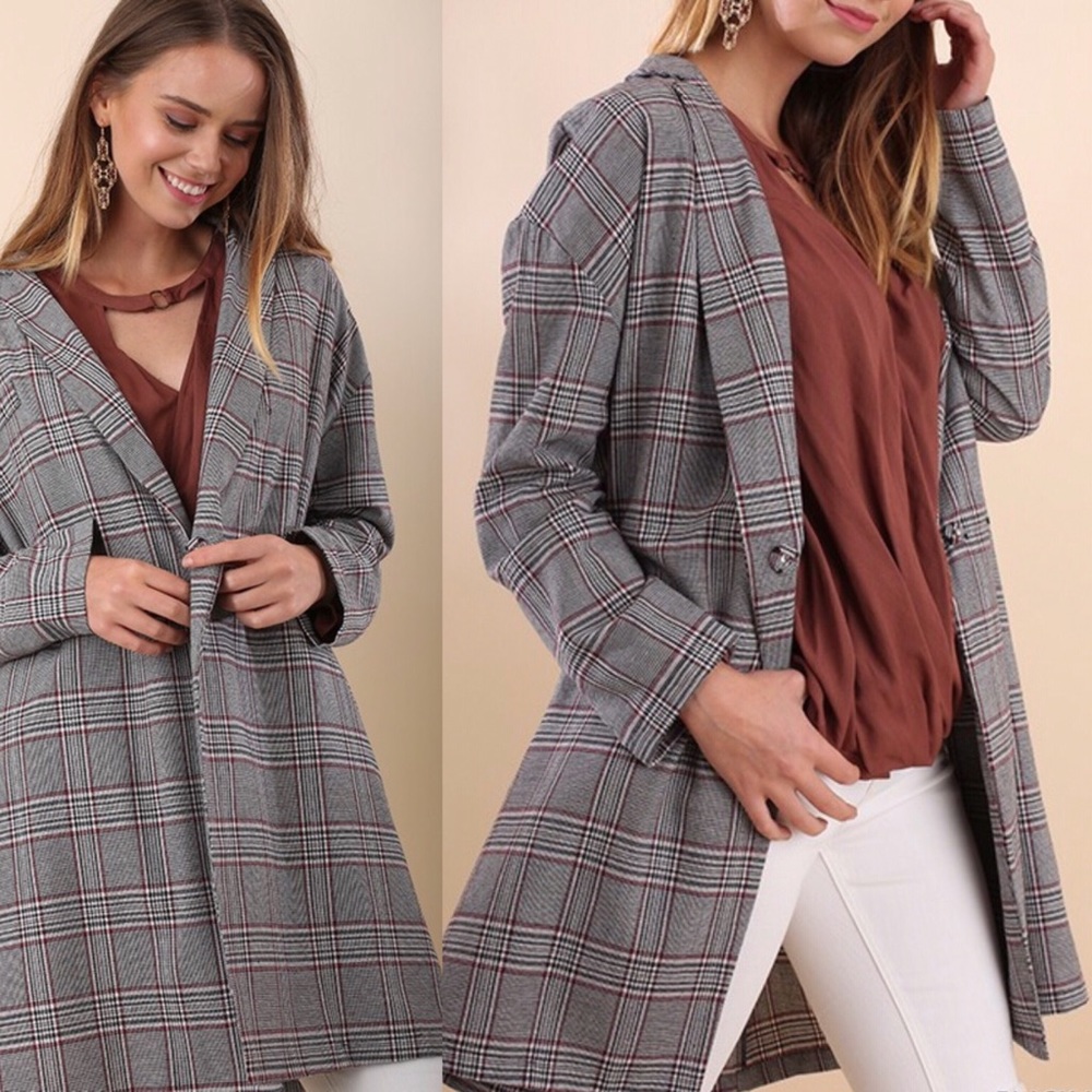Plaid Swing Coat - Picture 2 of 9